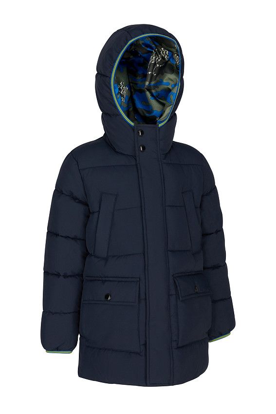 Пуховик удлиненный Geox Синий