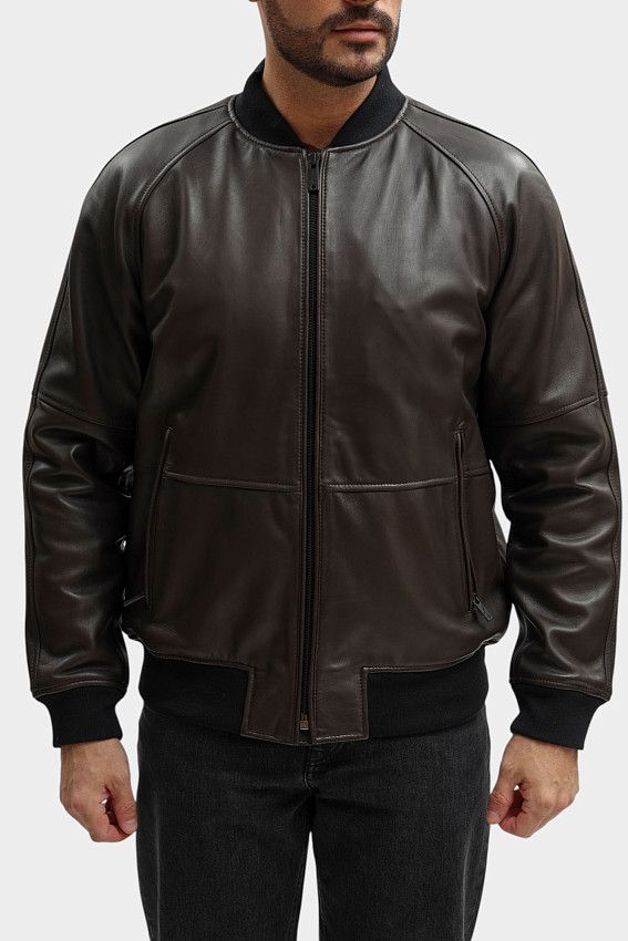 Куртка кожаная Strellson Коричневый
