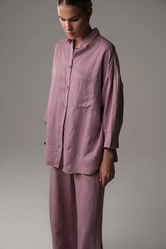 Рубашка с коротким рукавом The Hills Фиолетовый