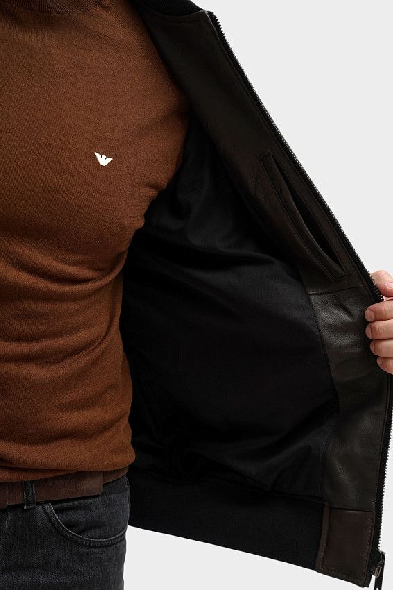 Куртка кожаная Strellson Коричневый