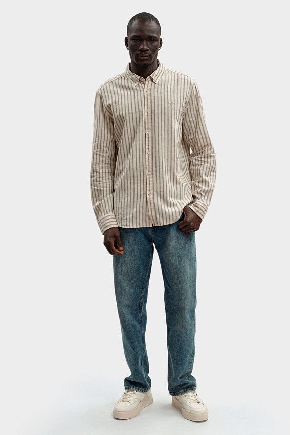 Рубашка Mustang Бежевый