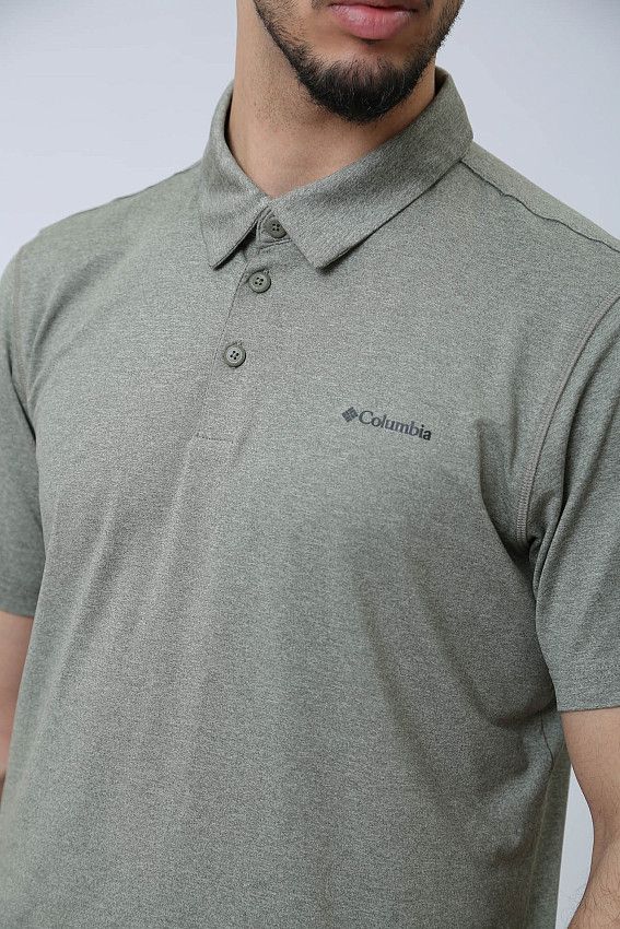 Поло Columbia Серый