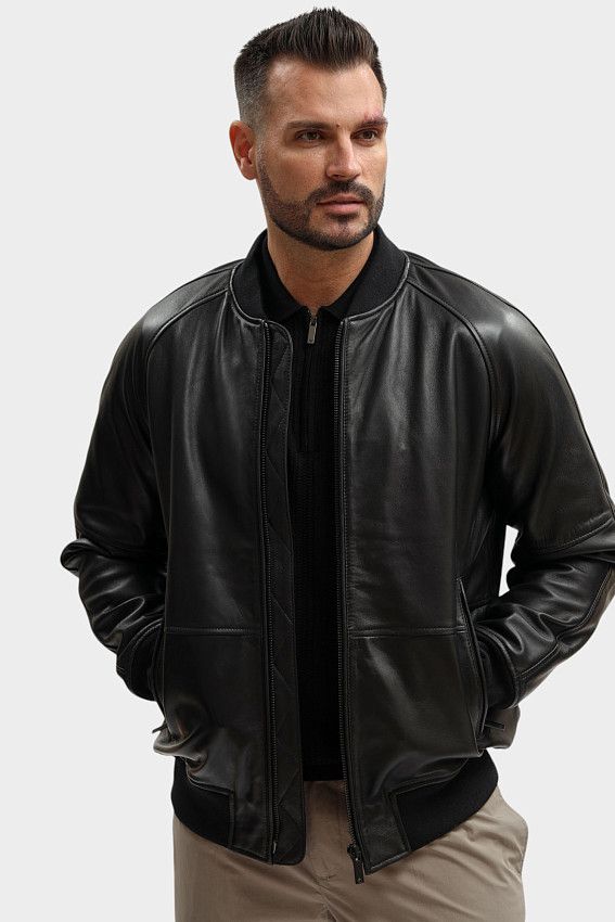 Куртка кожаная Strellson Черный