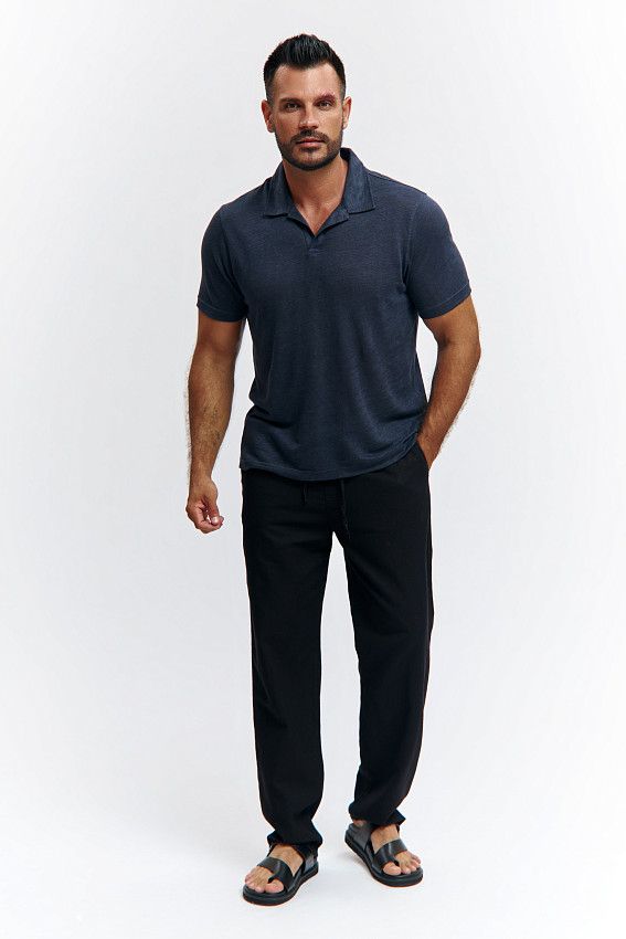 Брюки льняные Van Mich Черный