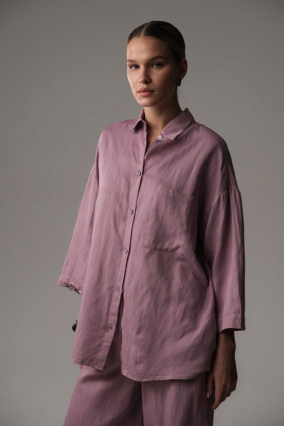 Рубашка с коротким рукавом The Hills Фиолетовый