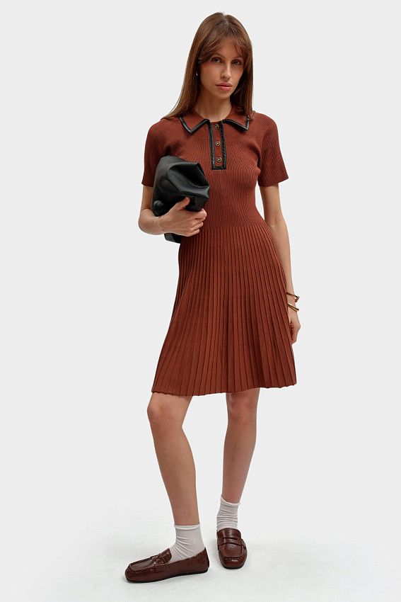 Платье Karl Lagerfeld Коричневый