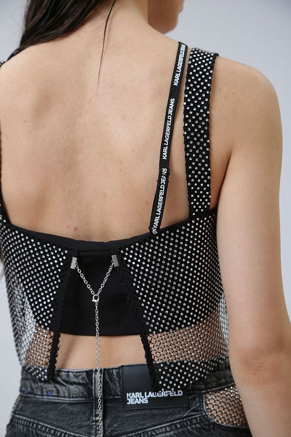 Топ Karl Lagerfeld Jeans Серебряный