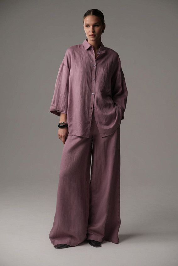 Рубашка с коротким рукавом The Hills Фиолетовый