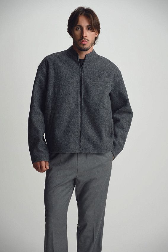 Бомбер The Hills Серый