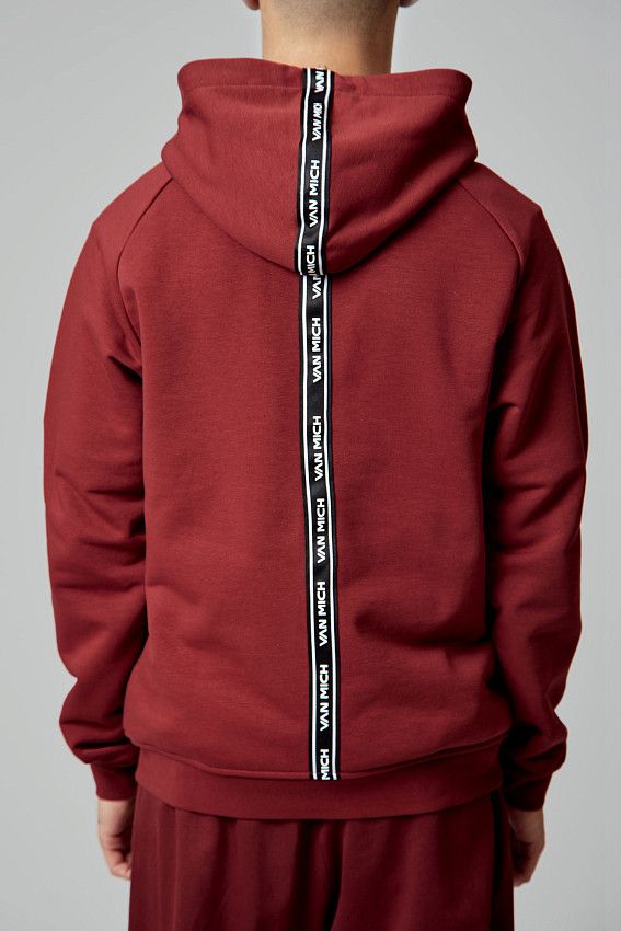 Толстовка с капюшоном Van Mich Бордовый