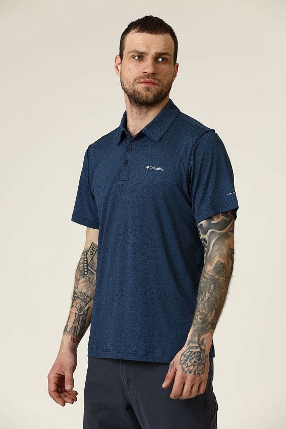 Поло Columbia Синий