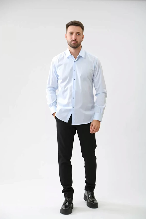 Сорочка д/р Karl Lagerfeld Голубой