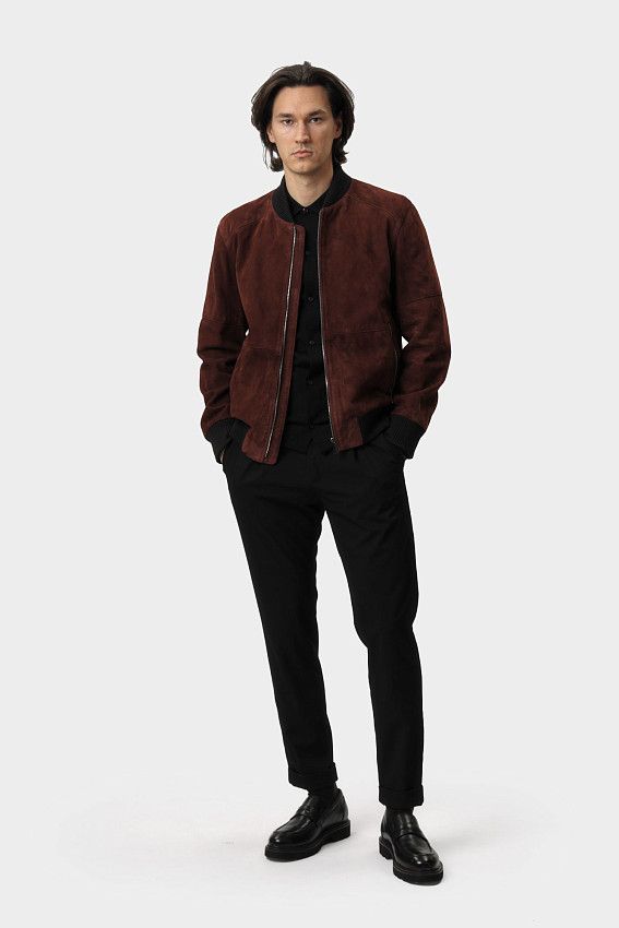 Куртка кожаная Strellson Бордовый