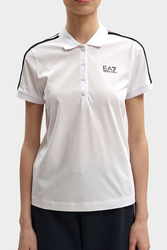 Поло EA7 Белый