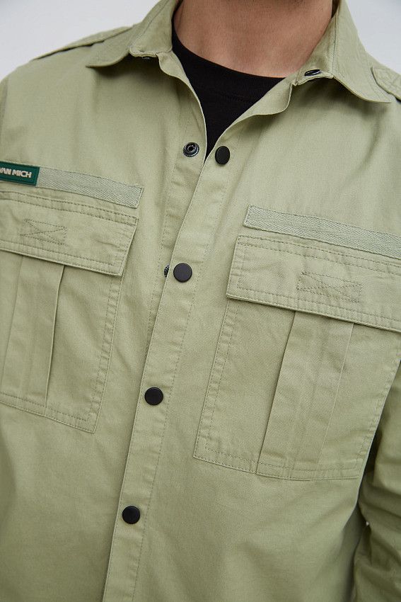 Рубашка с длинным рукавом Van Mich Зеленый