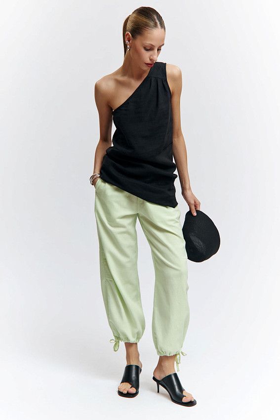 Брюки льняные Van Mich Зеленый