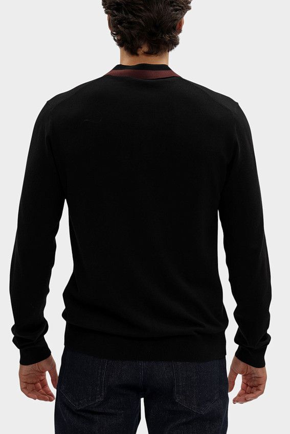 Поло с длинным рукавом Trussardi Черный