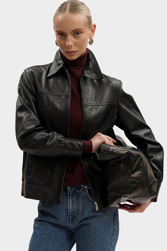 Куртка кожаная Trussardi