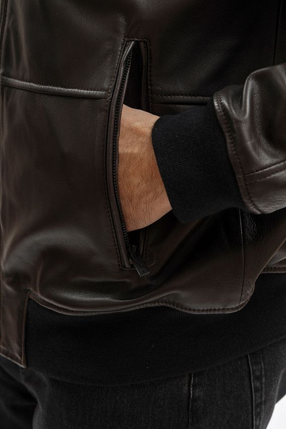 Куртка кожаная Strellson Коричневый