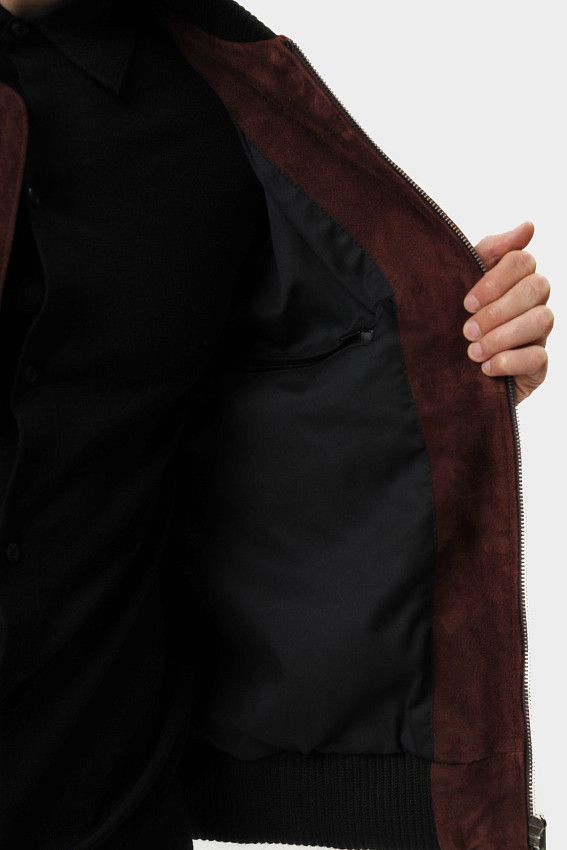 Куртка кожаная Strellson Бордовый